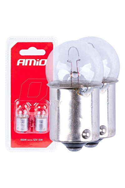 AMIO Set 2 becuri cu halogen, soclu R5W, BA15s, alimentare 12V