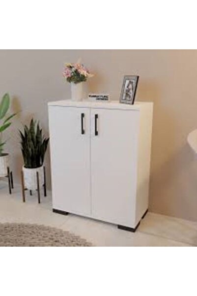 özçamlar mobilya MDF 2 Kapaklı Çok Amaçlı Dolap Beyaz