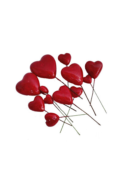 Mirific Party Set de 20 de inimioare decorative necomestibile pentru tort, roșii, PPQT8393