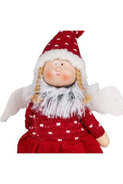Herdekora Christmas Ornament, Standing Fairy Figure, Red - 17X44 cm