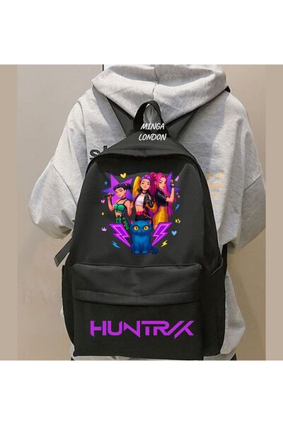 Minga London Black Huntrx Course, Tutoring, Study School Backpack