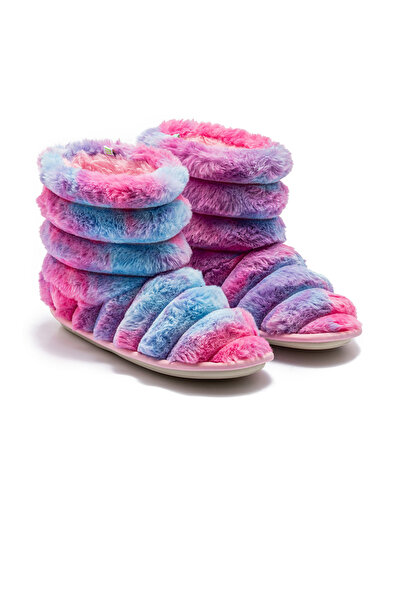 Twigy Rain Plush Children's Home Boots Blue-Pink 30/35