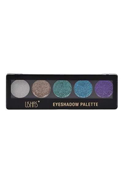 MYONNA IT & E- COMMERCE Ushas Glitter Eyeshadow Palette, 5 Colors, 9g