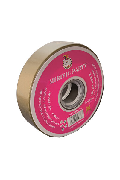 Mirific Party Panglică cadou aurie, 90 m x 2,8 cm
