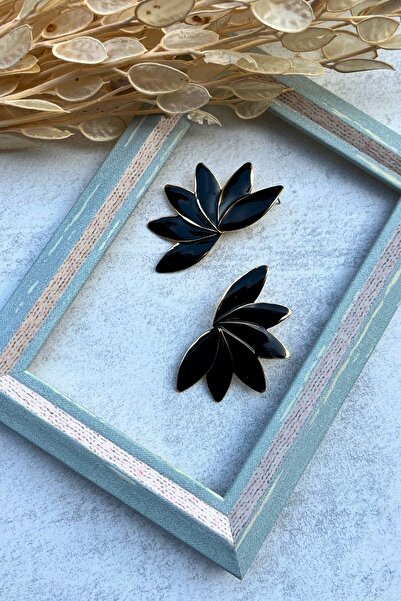 Meva Takı ve Aksesuar Burgundy Leaf Earrings I Mev'Art Collection