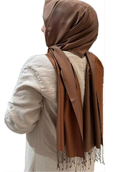 ipekevi Double-Sided Solid Color Silk Shawl 00927-Light Cinnamon