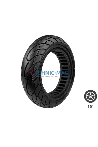 Wattiz Anvelopă solidă antipană pentru trotinetă electrică 10×2.50 — Diametru interior 148 mm