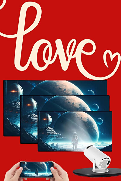 shopwave Sevgiliye Özel Hediye Ayaklı Sinema Projektörü Projeksiyon