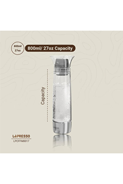 Lepresso Sparkling Water Maker With Pressure Release Button - Black