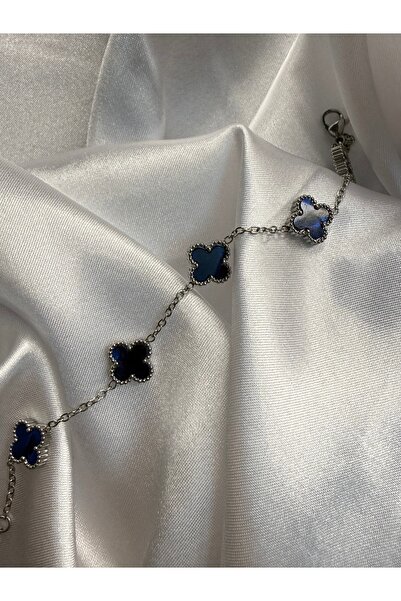 BUSİELLE JEWELRY سوار من الفولاذ المقاوم للصدأ باللون الأزرق البري