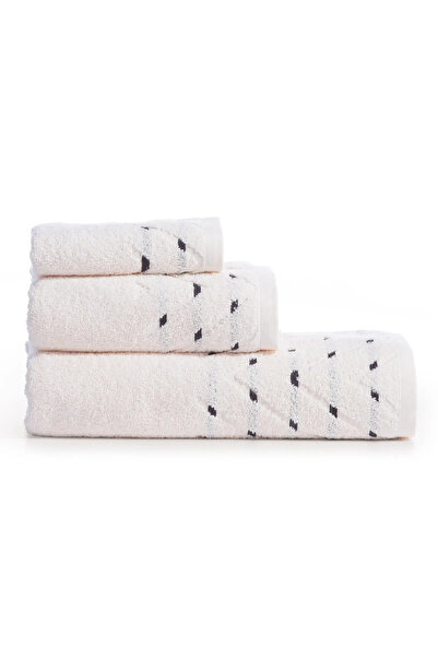 Nef Nef Homeware Cheville Set 3 Cotton Towels - Ecru