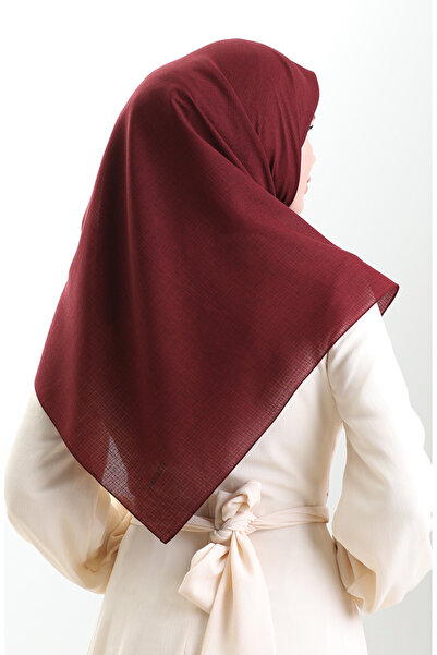 sefamerve Karaca Linen Scarf 82023-20 Dark Burgundy