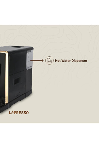 Lepresso ماكينة قهوة أوتوماتيكية بالكامل بقوة 20 بار وسعة 1.5 لتر - أسود