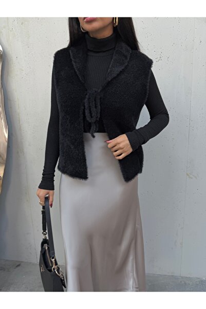 KENZA'A TRİKO М'яка трикотажна жилетка з зав'язкою спереду