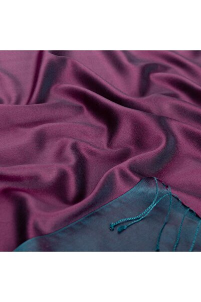 ipekevi Double-Sided Solid Color Silk Shawl 00927-Karadut