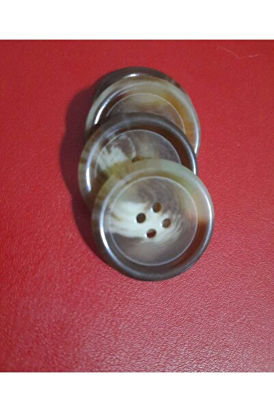 İMREN AKSESUAR Trench Coat, Jacket, Coat, Cardigan Button 2.5 cm Stick Button 1 Pack 10 Pieces (Brown and Beige Color)