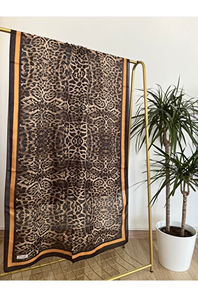 Diella Soft Pamuk Leopar Desenli Şal