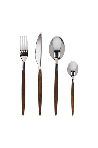 Tognana Hashi Steel Brown 24-Piece Cutlery Set
