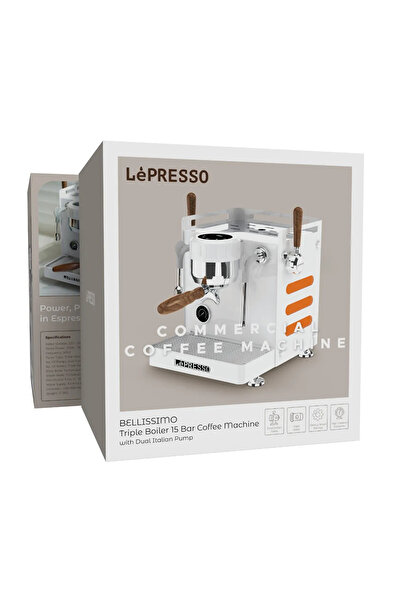 Lepresso Bellissimo Triple Boiler 15 Bar Coffee Machine With Dual Italian Pump - Wh