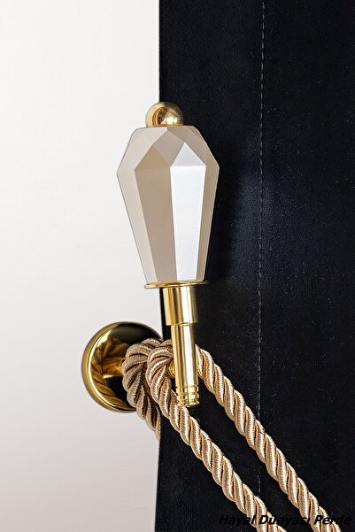 Hayal Dünyası Dekoratif İnci Perde Bağlama Duvar Aparatı (Renso)