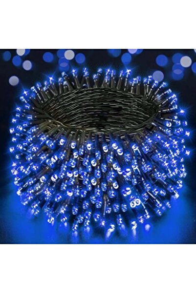 supershop installation of 400 LEDs 50 meters for Christmas blue thick wire large LEDs indoor, outdoor