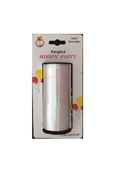 Mirific Party Panglică albă pentru cadou, 90 m x 5 mm