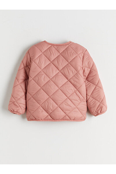 LC Waikiki Crew Neck Quilted Patterned Girl's Coat
