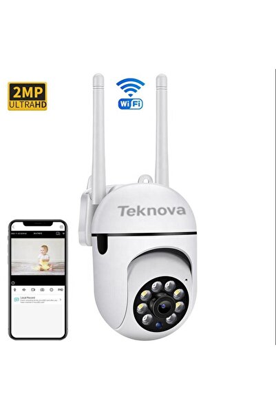 Teknova Full HD 1080p Surveillance Camera, 360°, Night Vision, Alarm, Motion Detection, Wi-fi