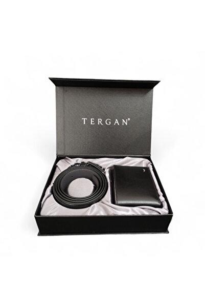 Tergan Genuine Leather Men's Double Offset Gift Set S1Se00006786