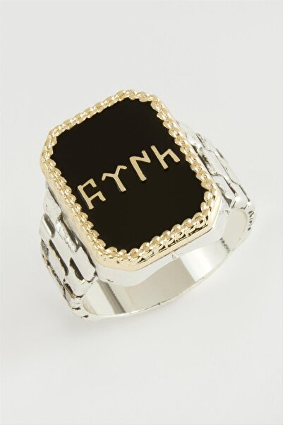 ZERO LAND Lvsqvr Göktürk Metal (221509) Men's Ring-Black