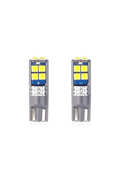 AMIO Set becuri auto cu LED CANBUS compatibil T10 W5W 10 SMD Alb 12/24V