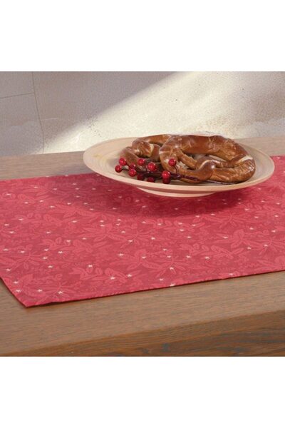 Nef Nef Homeware Traversă de masă Nef-Nef Grace 45x140 cm roșu-alb