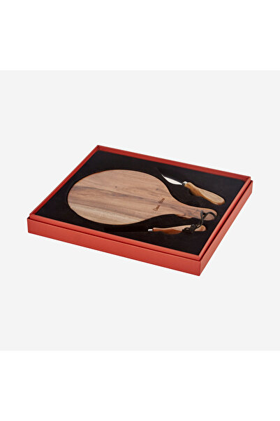 CHIARA ALESSI Acacia Elegance Kahverengi Ahşap Peynir Sunum Tabağı