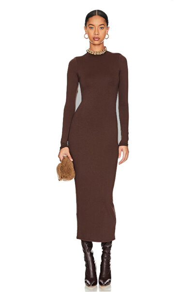 AFR CLOTHES ROCHIE MAXI DE DAME, CU DUBLĂ STRATĂ, DIN JERSEY