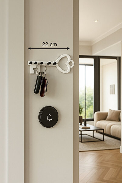 Barstech حامل مفاتيح حديث على شكل قلب - منظم مثبت على الحائط