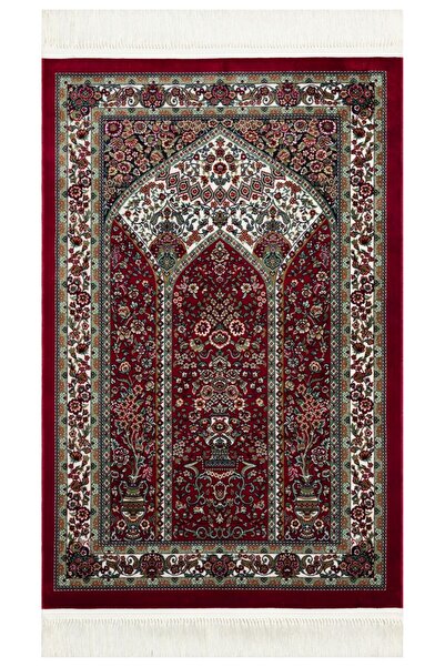 Neşem Halı Boutique EKOHALI Afghan Seccade SFG SCD 03 Red Yüksek Dokuma Sıklı...