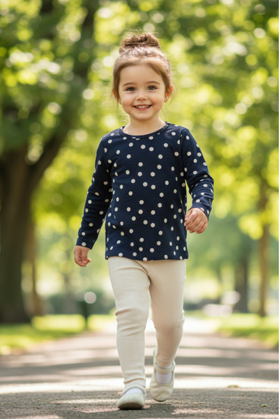 Leydukids UZUN KOLLU PUANTİYELİ TSHİRT VE TAYT ( ALT ÜST TAKIM)