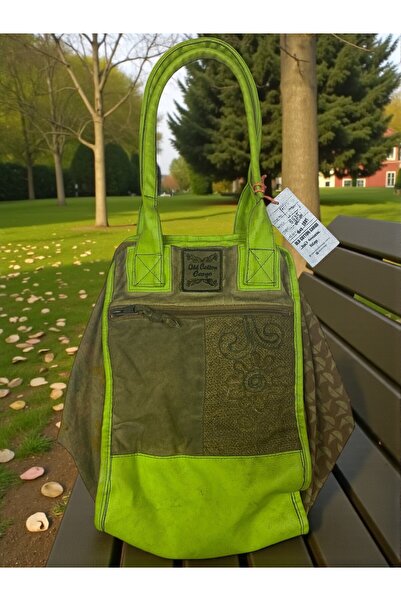 Old Cotton High-Quality Vintage Organic Casual Patterned Daily Outing Travel Beach Women's Shoulder Handbag m