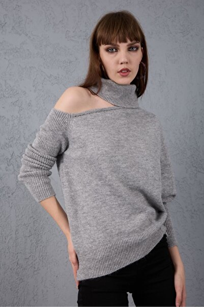 Su Moda Tricotaj pentru femei Pulover Yumoş Trend cu umeri expusi Anul Nou Ski Confortabil croială