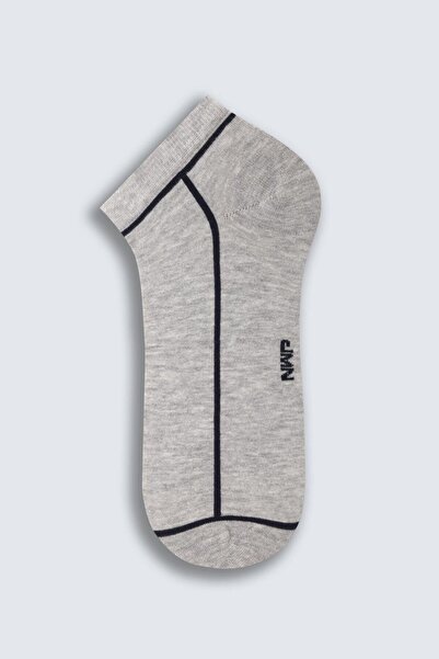 NEW WORLD POLO Gray Striped Modal Men's Socks