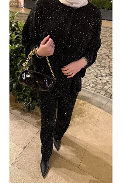 Çınar Couture SİYAH GLOW TAŞLI TAKIM