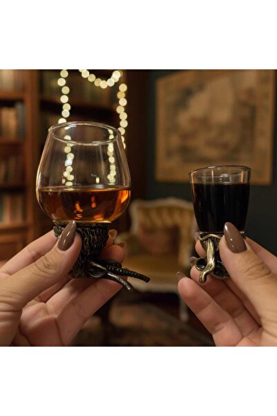 Ancient wisdom Gift Set of 12 Bottom Up Shot Glasses Chinese Zodiac Creatures 25 ml