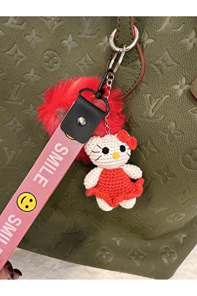 Thezuffy سلسلة مفاتيح شخصيات أميجورومي مصنوعة يدويًا - 100% قطن، إكسسوار محبو...