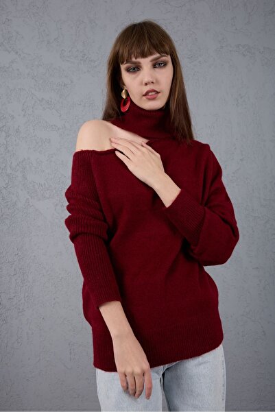 Su Moda Women's Knitwear Sweater Soft Off-The-Shoulder Trend New Year Skiing Relaxed Fit