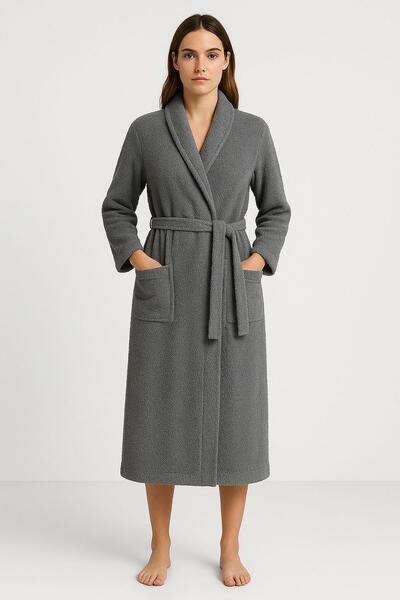 COTENCONCEPT Oversize Shawl Collar Women's Bathrobe