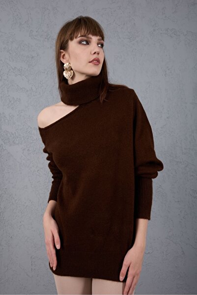 Su Moda Women's Knitwear Sweater Soft Off-The-Shoulder Trend New Year Skiing Relaxed Fit