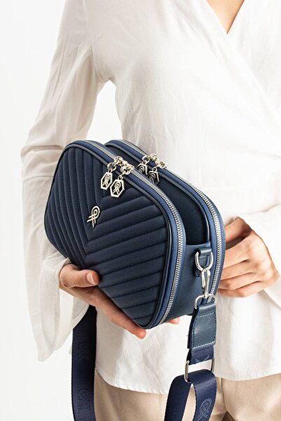 Marvelis حقيبة نسائية أنيقة من فانيسا بتصميم V مطرزة لليد والكتف