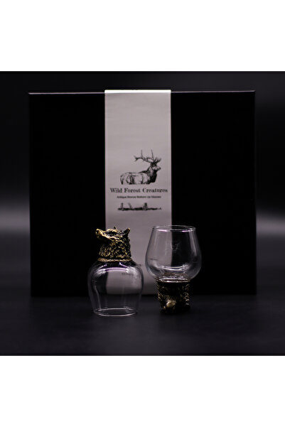 Ancient wisdom Gift Set of 6 Bottom Up Glasses Wild Creatures of the Woods 100 ML