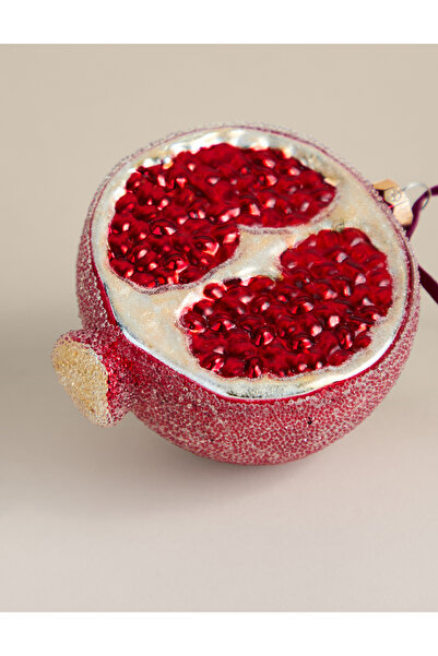 Marks & Spencer Cam Asmalı Nar Yılbaşı Ağaç Süsü