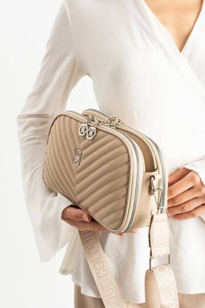 Marvelis حقيبة نسائية أنيقة من فانيسا بتصميم V مطرزة لليد والكتف